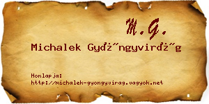 Michalek Gyöngyvirág névjegykártya